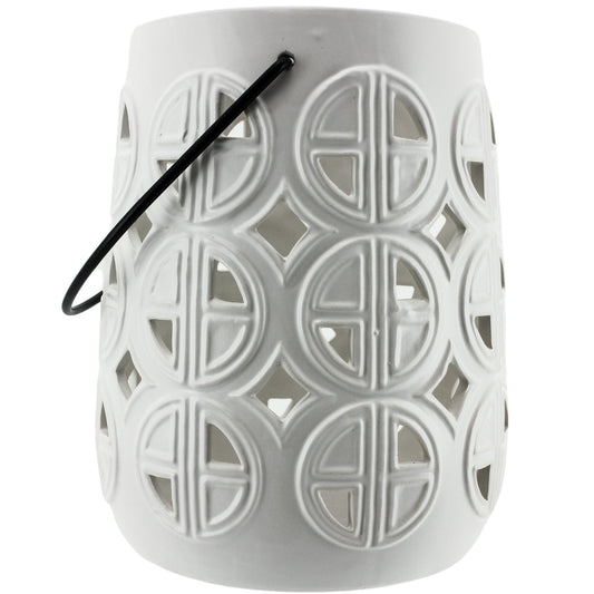 Mahal Ceramic Lantern 23x18 White