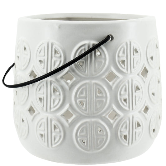 Mahal Ceramic Lantern 15x13 White