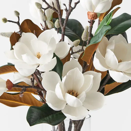 Faux Magnolia Floral Arrangements - In-Store Pickup Only