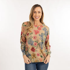 Sassy Duck Marion Knit Top Light Floral