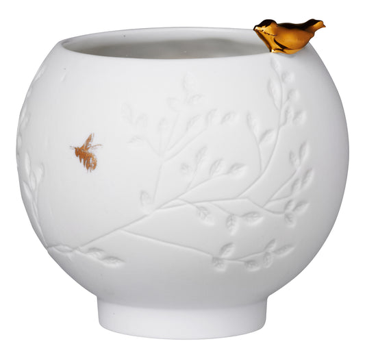 Mini Porcelain Embossed Bird Bowl