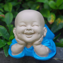 Load image into Gallery viewer, Happy Monk Statue Blue