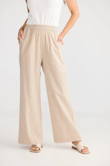 Brave & True Monty Pant – Latte Pinstripe