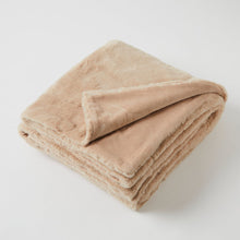 Load image into Gallery viewer, Pilbeam Living Muse Faux Fur Throw Caramel