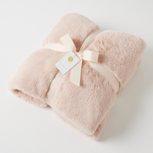 Load image into Gallery viewer, Pilbeam Living Muse Faux Fur Throw Dusty Pink