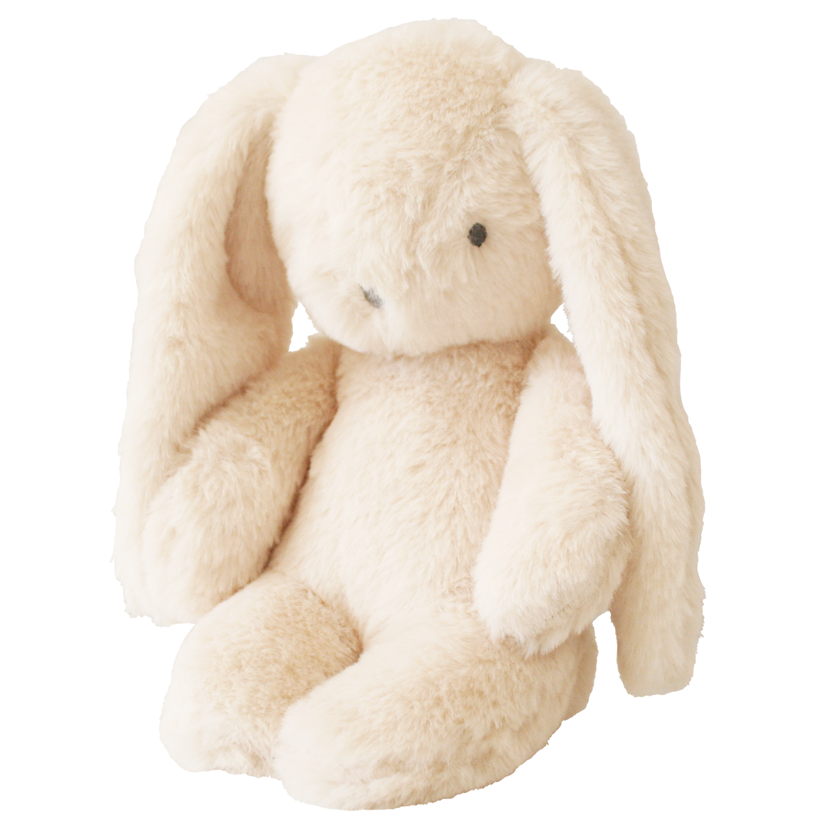 Darcey Plush Baby Bunny 27cm in Ivory front view