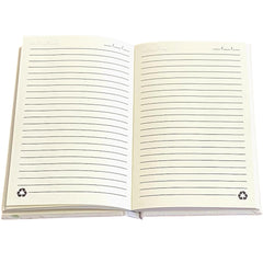 Mixed Leaves Fabric A6 Notebook - Sage