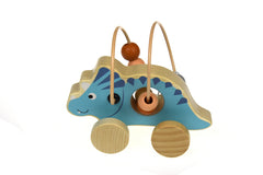 Wooden Dinosaur Bead Maze Push Toy (one dinosaur toy only)