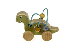 Wooden Dinosaur Bead Maze Push Toy (one dinosaur toy only)