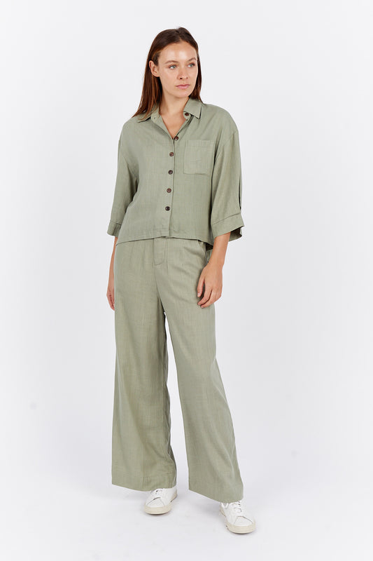 Navada Linen Pant Faded Khaki