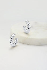 Zafino Nova Hoop Earrings Silver