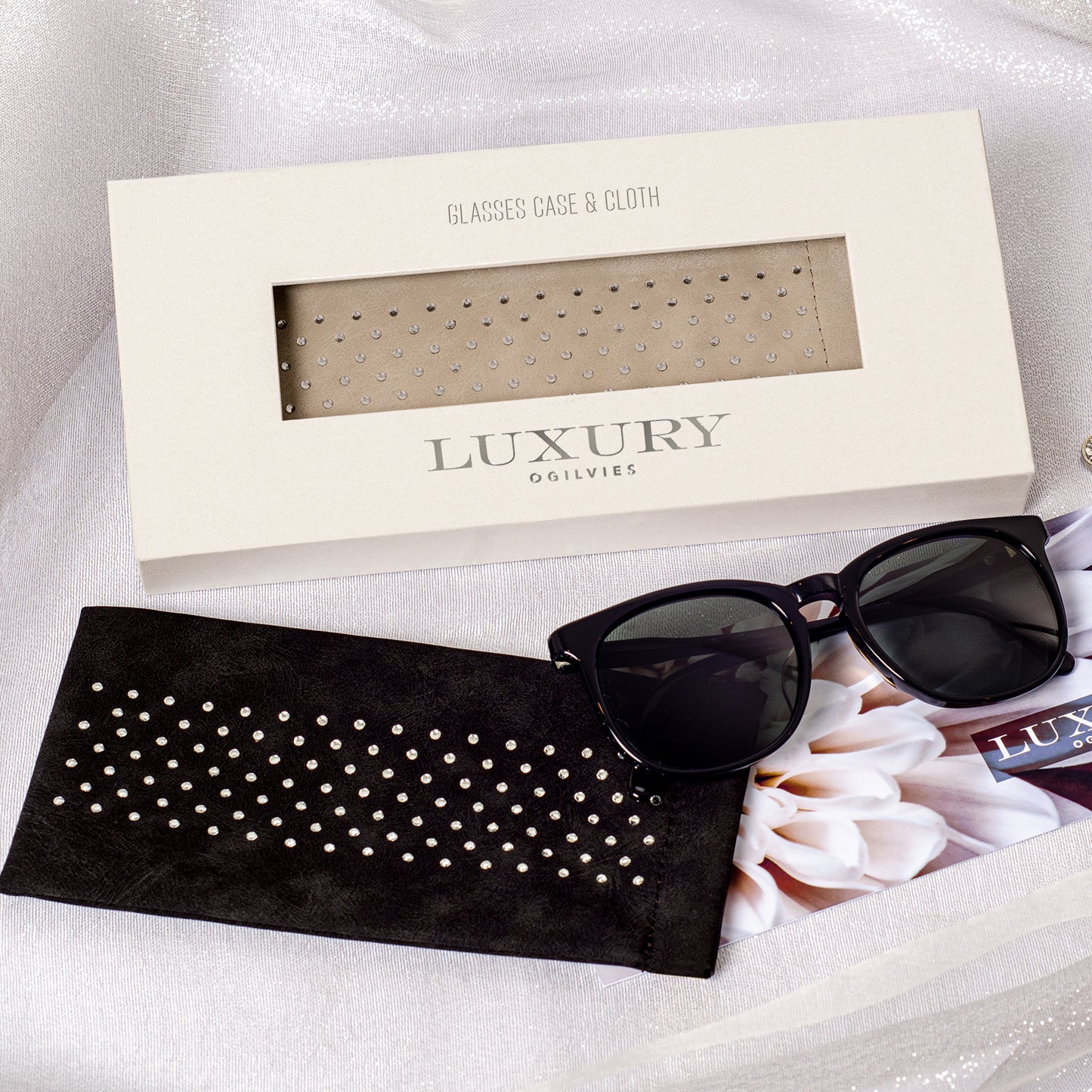 Luxury Glasses Case with Cleaning Cloth