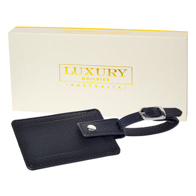 Luxury Black Luggage Tag