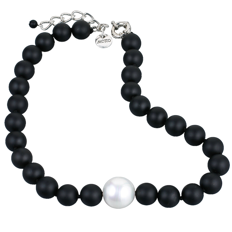 Coco Onyx & Spanish Pearl Necklace