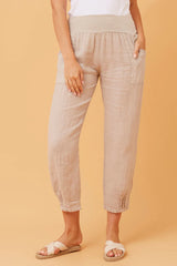 Bottega Tapered Linen Pants - Linen