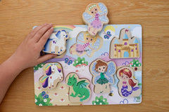 Wooden Chunky Puzzle – Fantasy Fairytale