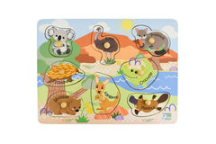 Koala Dream 2-in-1 Aussie Animals & Babies Wooden Peg Puzzle