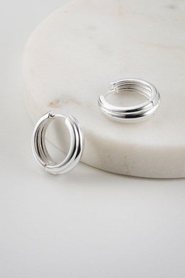 Zafino Paris Hoop Earrings Silver