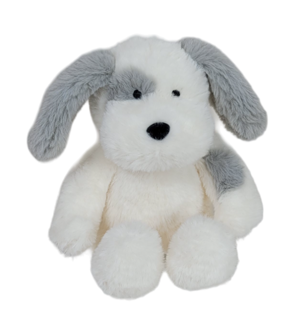 Petite Vous Henry the Dog Mini Soft Toy in Grey and White with Jumper