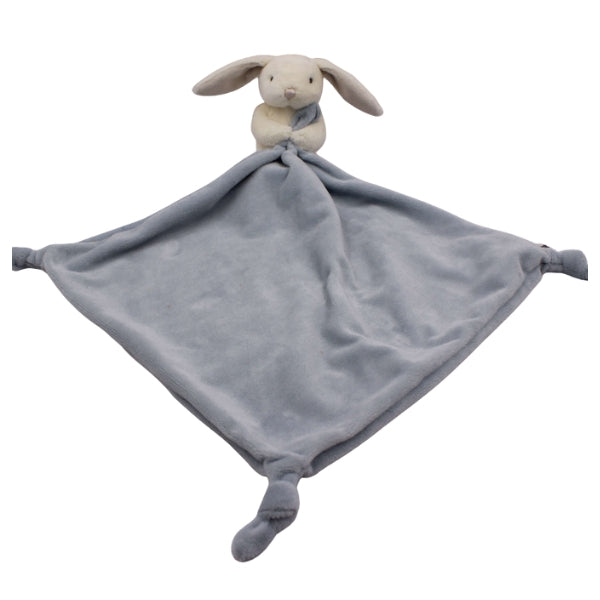 Petite Vous Mika the Bunny Mini Toy and Comfort Blanket in Dusty Blue