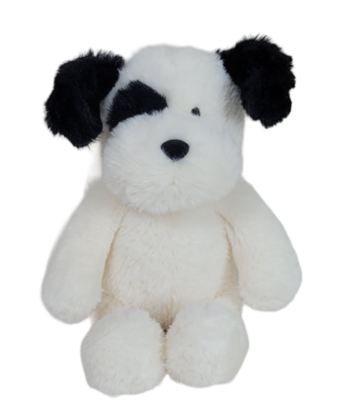 Petite Vous Harry the Dog Mini Soft Toy in Black and White with Jumper