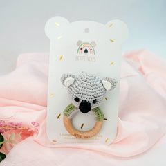 Petite Vous Ozzie Koala Crochet Ring Rattle