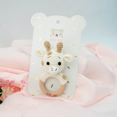 Petite Vous Percy Giraffe Crochet Ring Rattle