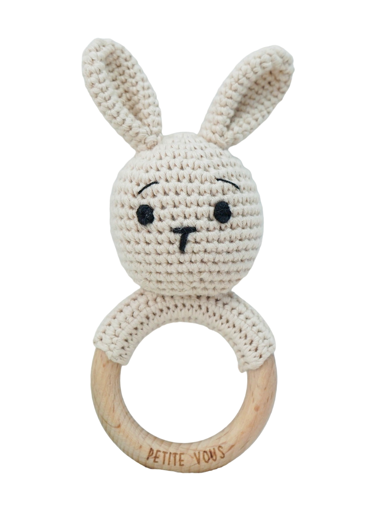 Petite Vous Brodie Bunny Crochet Ring Rattle