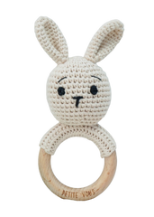 Petite Vous Brodie Bunny Crochet Ring Rattle
