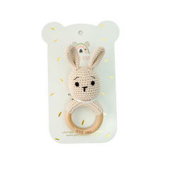 Petite Vous Brodie Bunny Crochet Ring Rattle