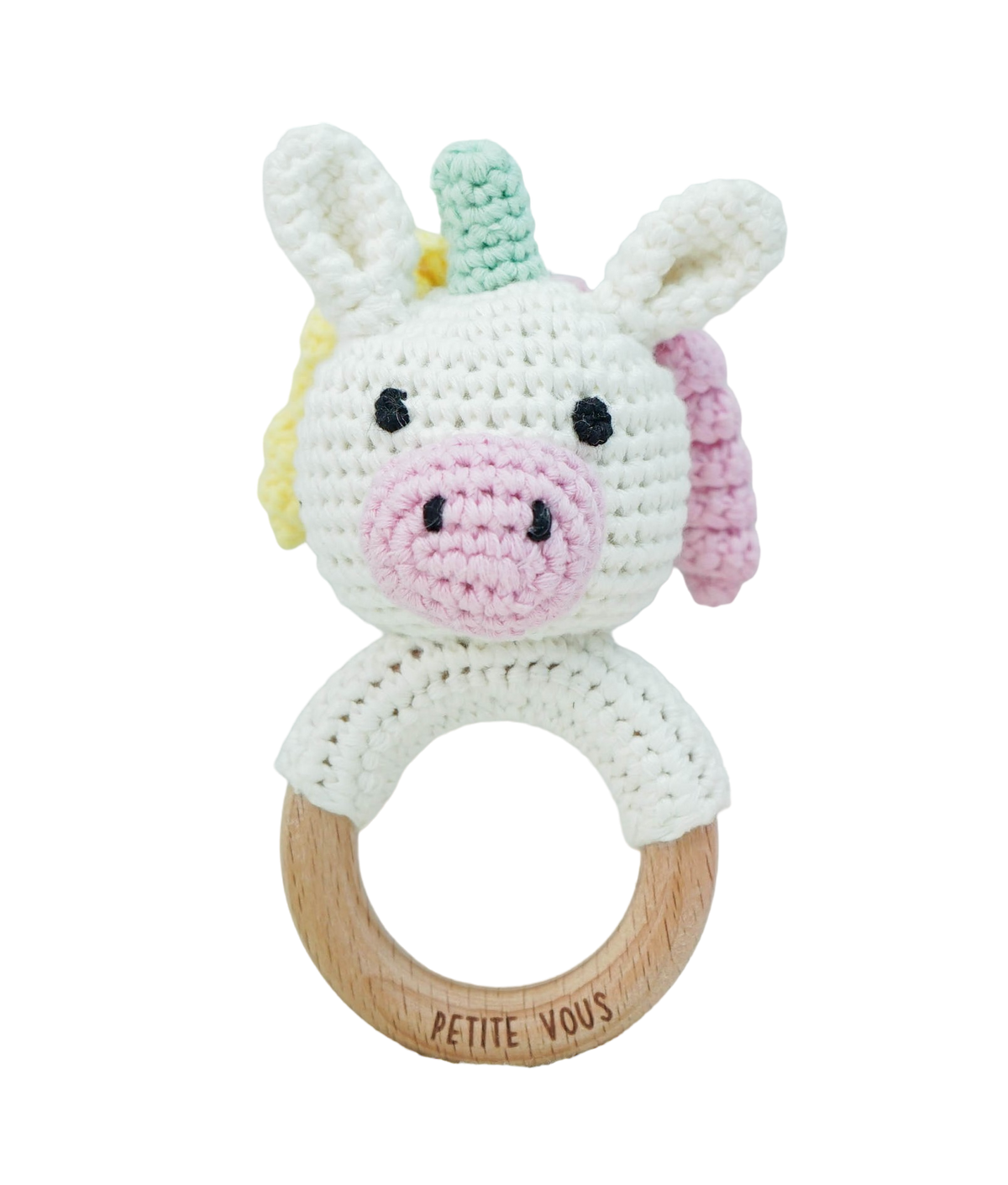 Petite Vous Isla Unicorn Crochet Ring Rattle