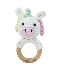 Petite Vous Isla Unicorn Crochet Ring Rattle