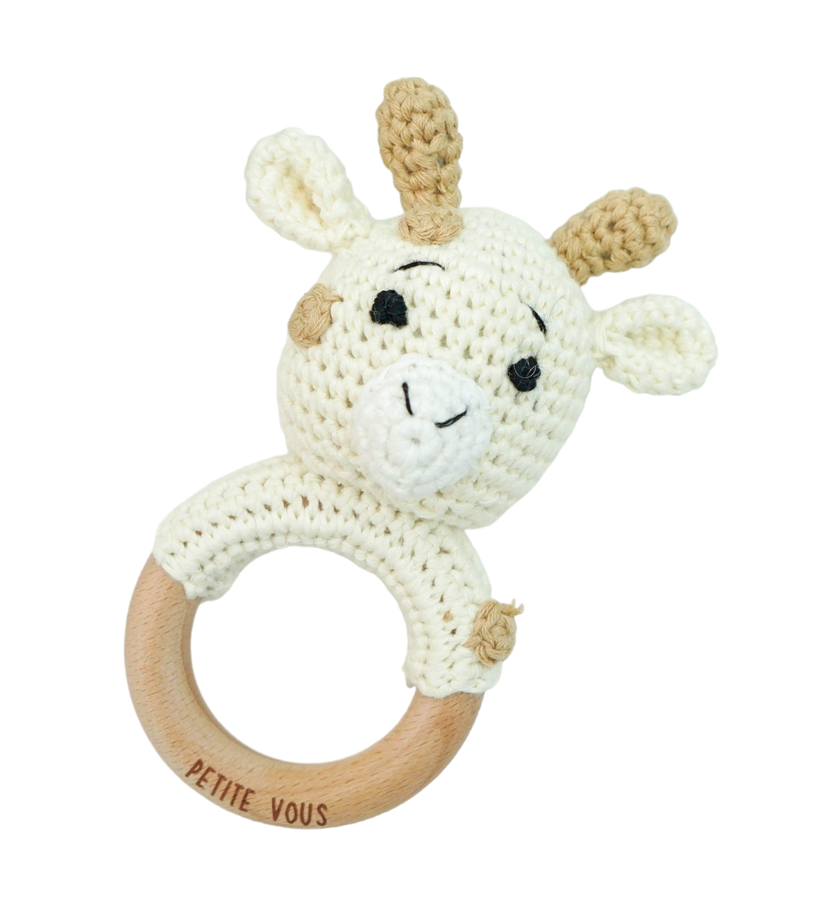 Petite Vous Percy Giraffe Crochet Ring Rattle