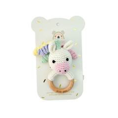 Petite Vous Isla Unicorn Crochet Ring Rattle