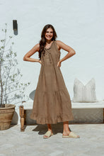 Load image into Gallery viewer, Primavera Dress Linen Mocha