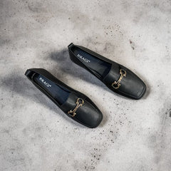 Classic Leather Loafers - Black