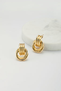 Zafino Poppy Earrings Large Gold