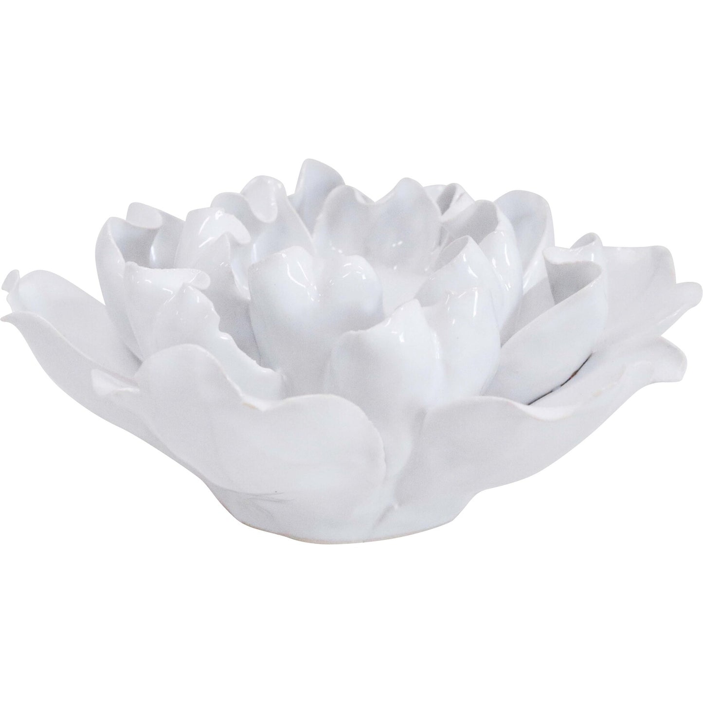 Tealight Flower White 14x7cm