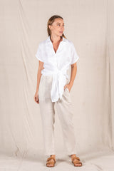 Baker  Linen Shirt - White
