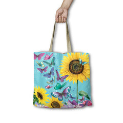Lisa Pollock  Shopping Bag Sunny Butterflies