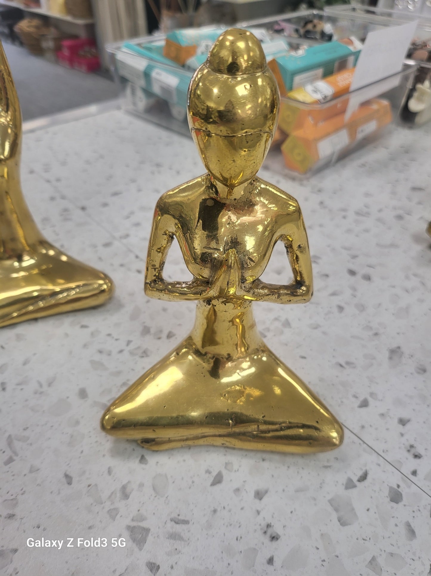 Brass Prayer Hands Yoga Figurine - Anjali Mudra Pose