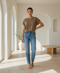 Little Lies Rhodes Tee – Mocha