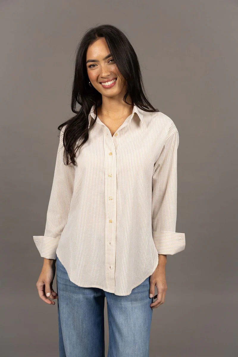 Humidity Lifestyle Nala Stripe Shirt -Sand