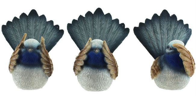 See Hear Speak No Evil Set of Wrens