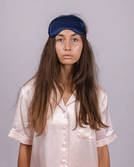 Pure Mulberry Silk Eye Mask - French Navy