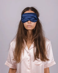Pure Mulberry Silk Eye Mask - French Navy