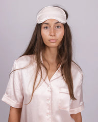 Pure Mulberry Silk Eye Mask - Peony pink