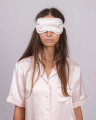 Pure Mulberry Silk Eye Mask - Peony pink