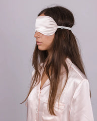 Pure Mulberry Silk Eye Mask - Peony pink