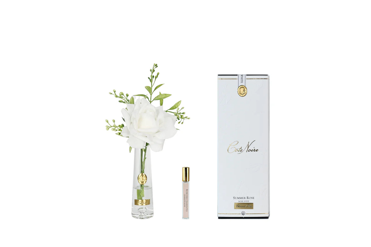 Côte Noire Perfumed Summer Rose Arrangement in Clear Vase